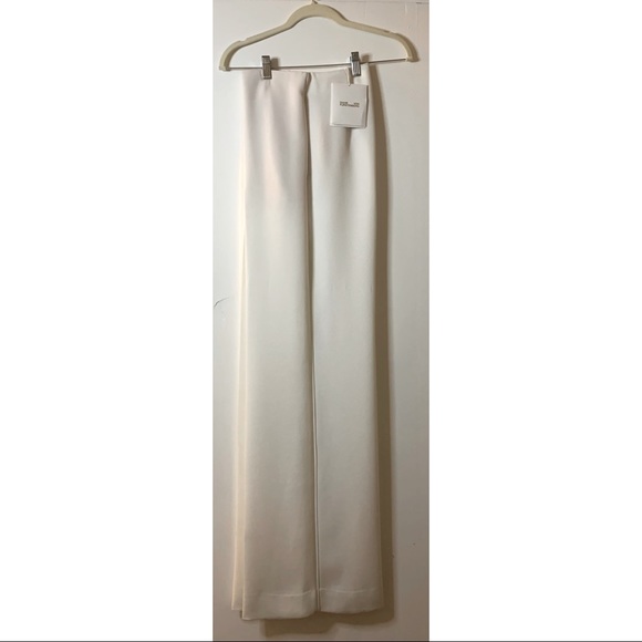NWT Diane Von Furstenberg White Wide Leg Pant - Picture 1 of 11